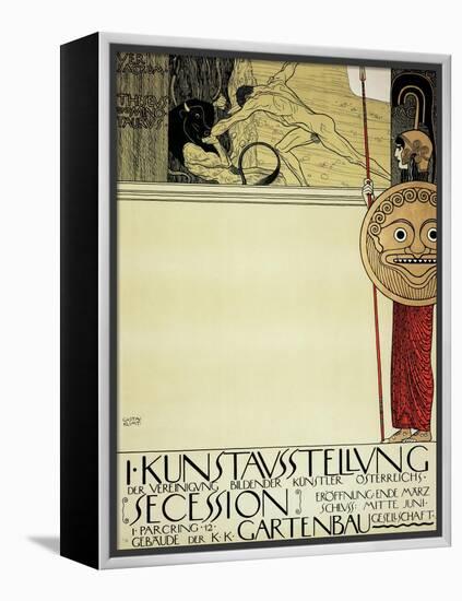 Poster for the First Art Exhibition of the Secession Art Movement, 1898-Gustav Klimt-Framed Premier Image Canvas