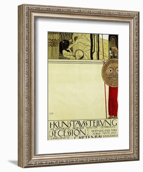 Poster for the First Art Exhibition of the Secession Art Movement-Gustav Klimt-Framed Giclee Print