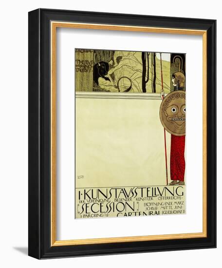 Poster for the First Art Exhibition of the Secession Art Movement-Gustav Klimt-Framed Giclee Print