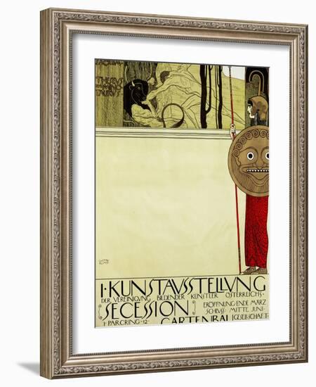 Poster for the First Art Exhibition of the Secession Art Movement-Gustav Klimt-Framed Giclee Print