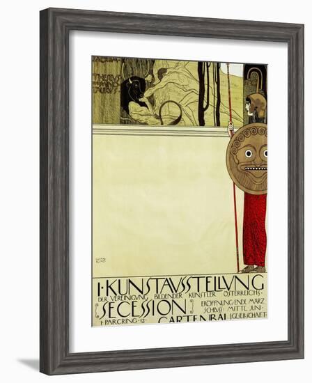 Poster for the First Art Exhibition of the Secession Art Movement-Gustav Klimt-Framed Giclee Print