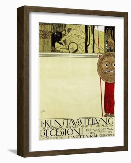 Poster for the First Art Exhibition of the Secession Art Movement-Gustav Klimt-Framed Giclee Print