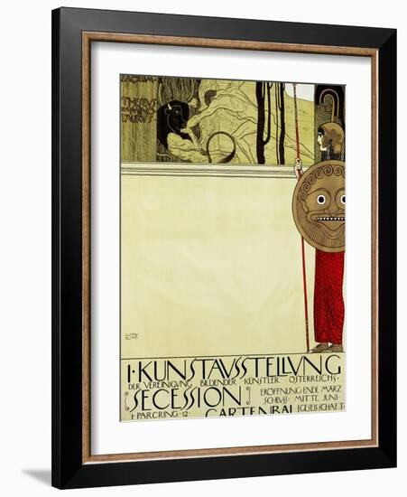 Poster for the First Art Exhibition of the Secession Art Movement-Gustav Klimt-Framed Giclee Print