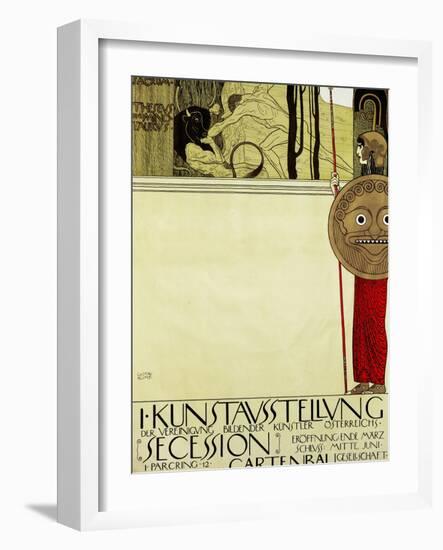 Poster for the First Art Exhibition of the Secession Art Movement-Gustav Klimt-Framed Giclee Print