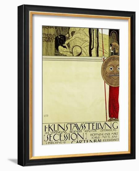 Poster for the First Art Exhibition of the Secession Art Movement-Gustav Klimt-Framed Giclee Print