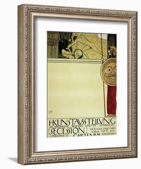 Poster for the First Exhibition of the Secession, 1897-Gustav Klimt-Framed Giclee Print