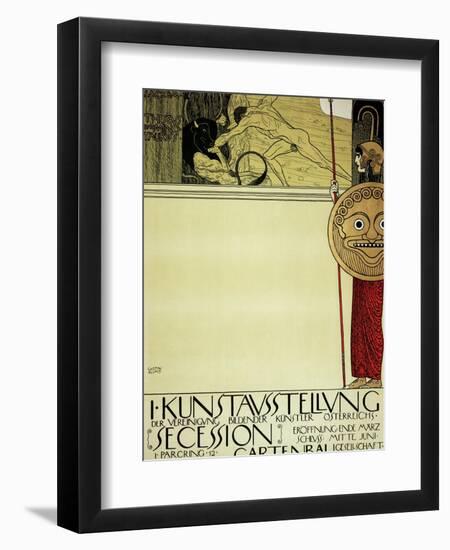 Poster for the First Exhibition of the Secession, 1897-Gustav Klimt-Framed Giclee Print