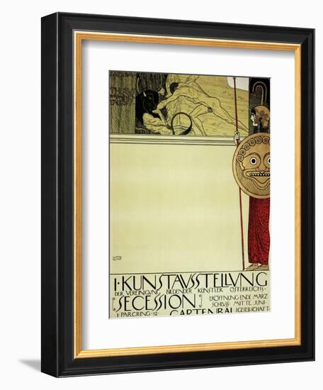 Poster for the First Exhibition of the Secession, 1897-Gustav Klimt-Framed Giclee Print