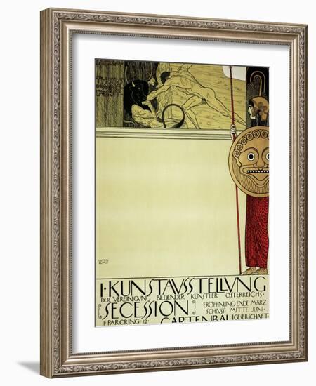 Poster for the First Exhibition of the Secession, 1897-Gustav Klimt-Framed Giclee Print