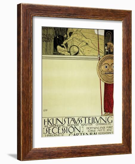 Poster for the First Exhibition of the Secession, 1897-Gustav Klimt-Framed Giclee Print