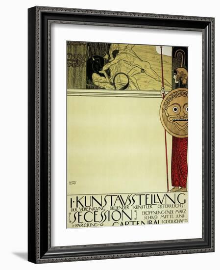 Poster for the First Exhibition of the Secession, 1897-Gustav Klimt-Framed Giclee Print