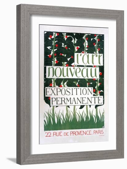 Poster for the Gallery L'Art Nouveau, Paris, 1896-Felix Edouard Vallotton-Framed Giclee Print