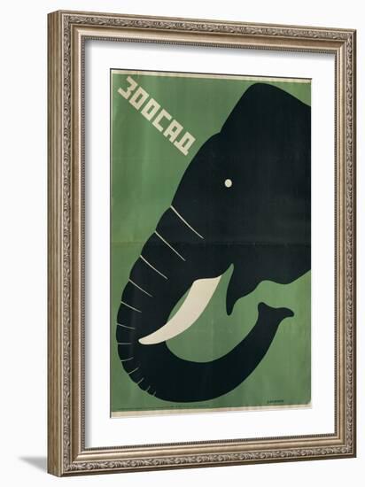 Poster for the Leningrad Zoo, 1928-Dmitri Anatolyevich Bulanov-Framed Giclee Print