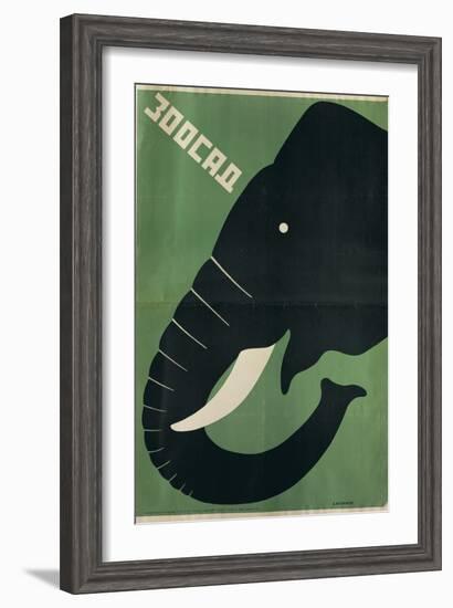 Poster for the Leningrad Zoo, 1928-Dmitri Anatolyevich Bulanov-Framed Giclee Print