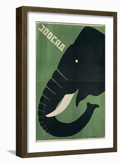 Poster for the Leningrad Zoo, 1928-Dmitri Anatolyevich Bulanov-Framed Giclee Print