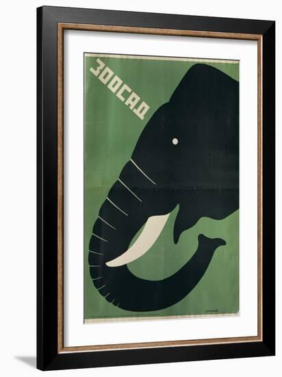 Poster for the Leningrad Zoo, 1928-Dmitri Anatolyevich Bulanov-Framed Giclee Print