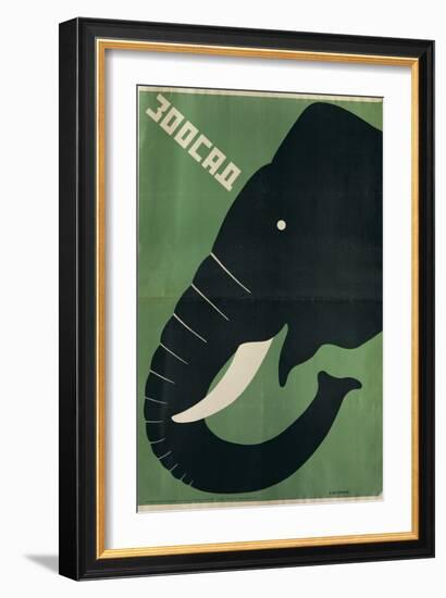 Poster for the Leningrad Zoo, 1928-Dmitri Anatolyevich Bulanov-Framed Giclee Print