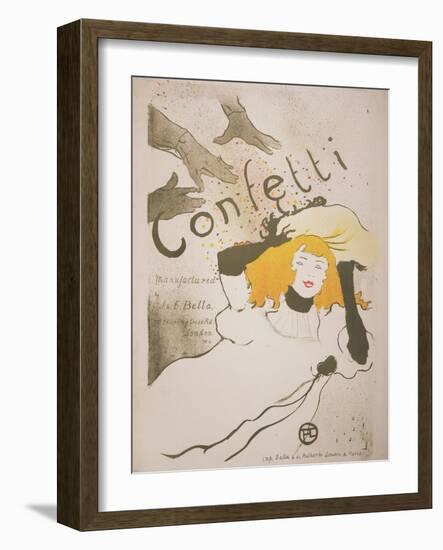 Poster for the London Paper Manufacturers J. & E. Bella, 1894 (Colour Litho)-Henri de Toulouse-Lautrec-Framed Giclee Print