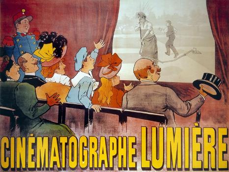 'Poster for the Lumiere Brothers Cinematograph, 1895' Giclee Print | Art.com