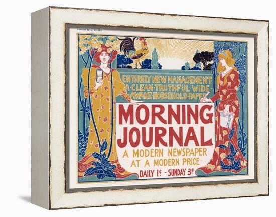 Poster for the Morning Journal New York, a Modern Newspaper at a Modern Price-Louis John Rhead-Framed Premier Image Canvas