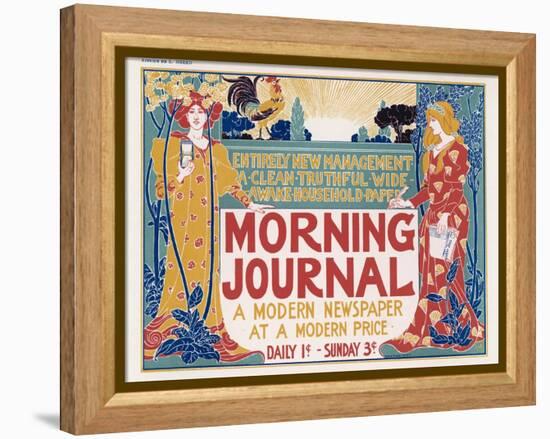 Poster for the Morning Journal New York, a Modern Newspaper at a Modern Price-Louis John Rhead-Framed Premier Image Canvas