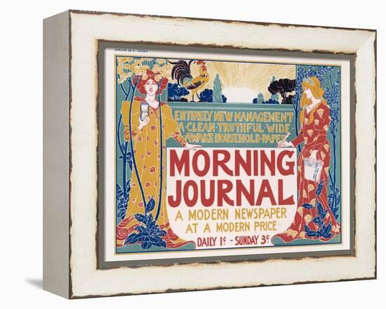 Poster for the Morning Journal New York, a Modern Newspaper at a Modern Price-Louis John Rhead-Framed Premier Image Canvas