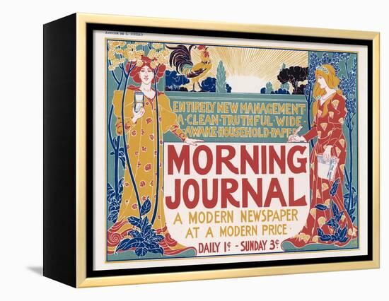 Poster for the Morning Journal New York, a Modern Newspaper at a Modern Price-Louis John Rhead-Framed Premier Image Canvas