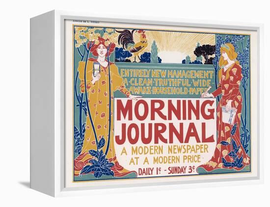 Poster for the Morning Journal New York, a Modern Newspaper at a Modern Price-Louis John Rhead-Framed Premier Image Canvas