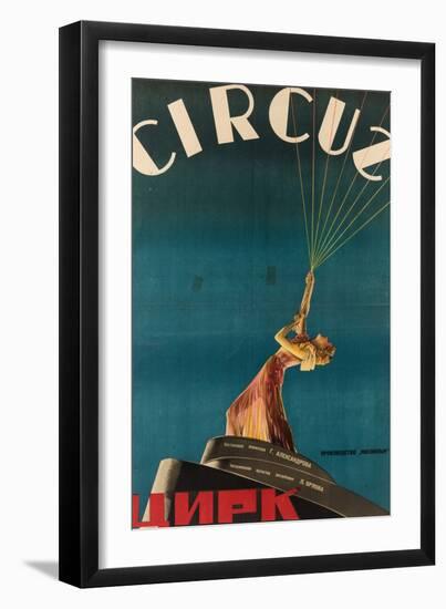 Poster for the Movie Circus by Grigori Aleksandrov, 1936 (Poster)-Anonymous Anonymous-Framed Giclee Print