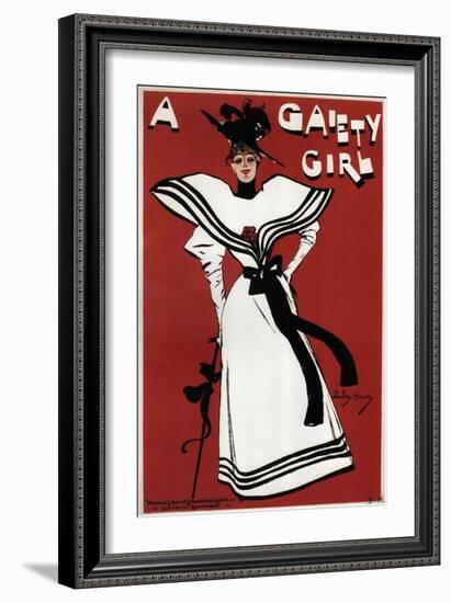 Poster for the Musical Comedy a Gaiety Girl by Sidney Jones, 1893-Dudley Hardy-Framed Giclee Print