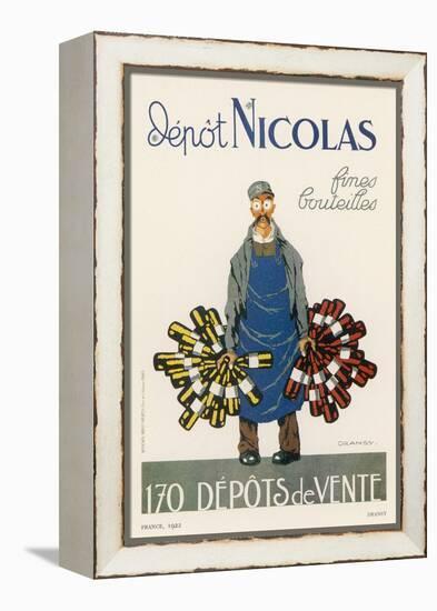 Poster for the Nicolas Chain of Wine Shops France-Dransy-Framed Premier Image Canvas