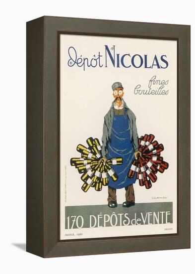 Poster for the Nicolas Chain of Wine Shops France-Dransy-Framed Premier Image Canvas