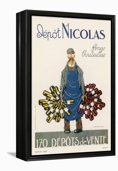 Poster for the Nicolas Chain of Wine Shops France-Dransy-Framed Premier Image Canvas