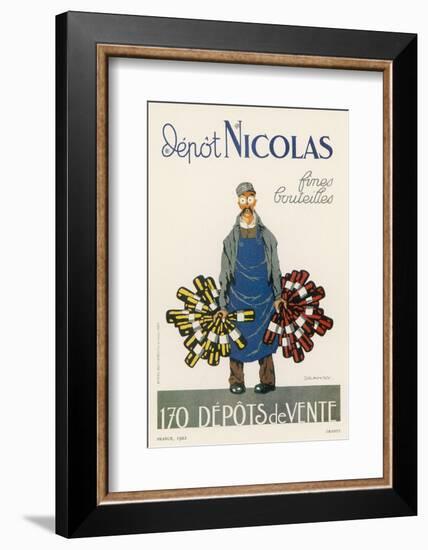 Poster for the Nicolas Chain of Wine Shops France-Dransy-Framed Photographic Print