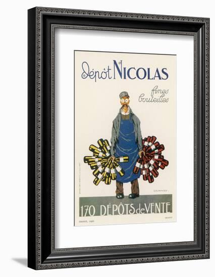 Poster for the Nicolas Chain of Wine Shops France-Dransy-Framed Photographic Print