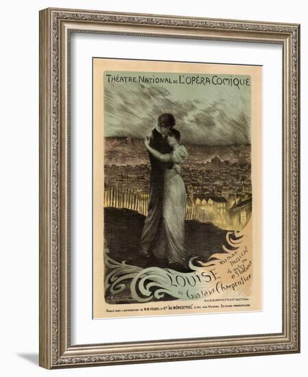 Poster for the Oper Louise by Gustave Charpentier, 1900-Georges Antoine Rochegrosse-Framed Giclee Print