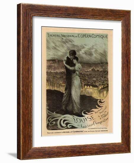 Poster for the Oper Louise by Gustave Charpentier, 1900-Georges Antoine Rochegrosse-Framed Giclee Print