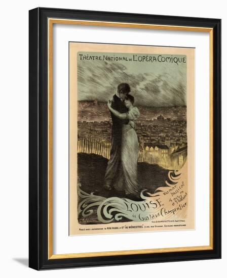 Poster for the Oper Louise by Gustave Charpentier, 1900-Georges Antoine Rochegrosse-Framed Giclee Print