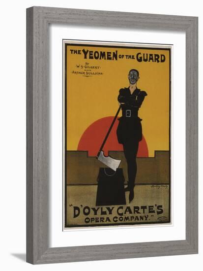 Poster for the Oper the Yeomen of the Guard by Gilbert and Sullivan, 1897-Dudley Hardy-Framed Giclee Print