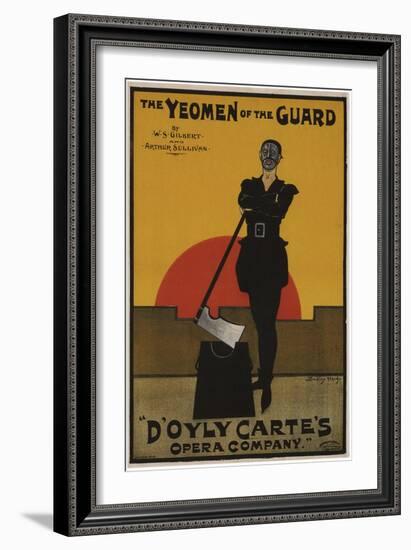 Poster for the Oper the Yeomen of the Guard by Gilbert and Sullivan, 1897-Dudley Hardy-Framed Giclee Print