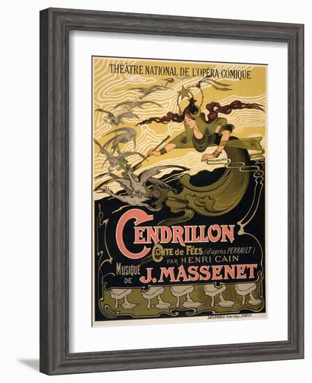 Poster for the Opera Cendrillon by Jules Massenet, 1899 (Poster)-Emile Bertrand-Framed Giclee Print