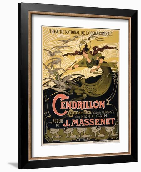 Poster for the Opera Cendrillon by Jules Massenet, 1899 (Poster)-Emile Bertrand-Framed Giclee Print