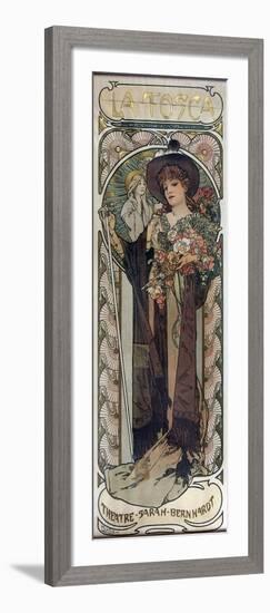 Poster for the Play La Tosca by Victorien Sardou, 1899-Alphonse Mucha-Framed Giclee Print