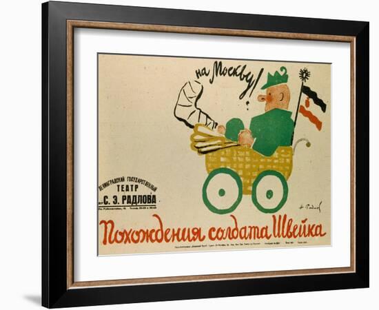 Poster for the Play 'The Good Soldier Svejk'-null-Framed Giclee Print