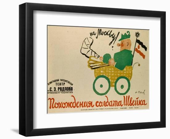 Poster for the Play 'The Good Soldier Svejk'-null-Framed Giclee Print