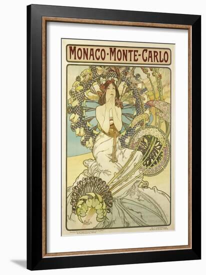 Poster for the Railway Company 'Chemin De Fers P.L.M.', 1897-Alphonse Mucha-Framed Giclee Print