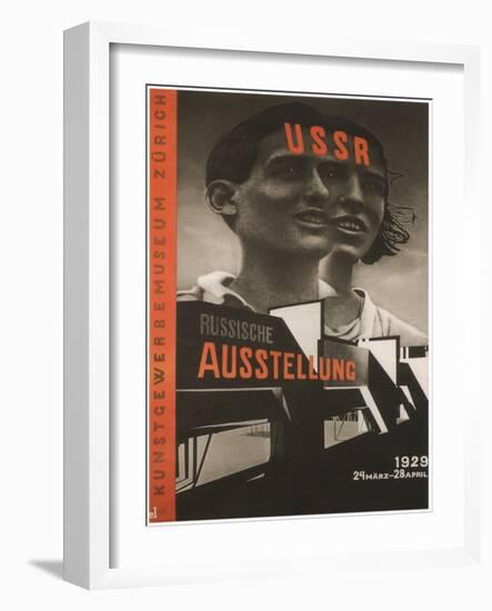 Poster for the Russian Exhibition in Zurich, 1929-El Lissitzky-Framed Giclee Print
