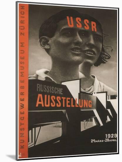 Poster for the Russian Exhibition in Zurich, 1929-El Lissitzky-Mounted Giclee Print