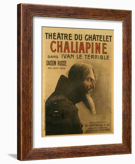 Poster for the Saison Russe at the Théâtre Du Châtelet, 1909-Eugene Verneau-Framed Giclee Print