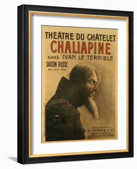 Poster for the Saison Russe at the Théâtre Du Châtelet, 1909-Eugene Verneau-Framed Giclee Print